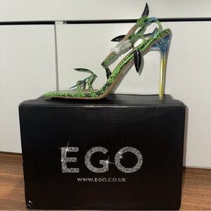 EGO Black and Green Stiletto Heels